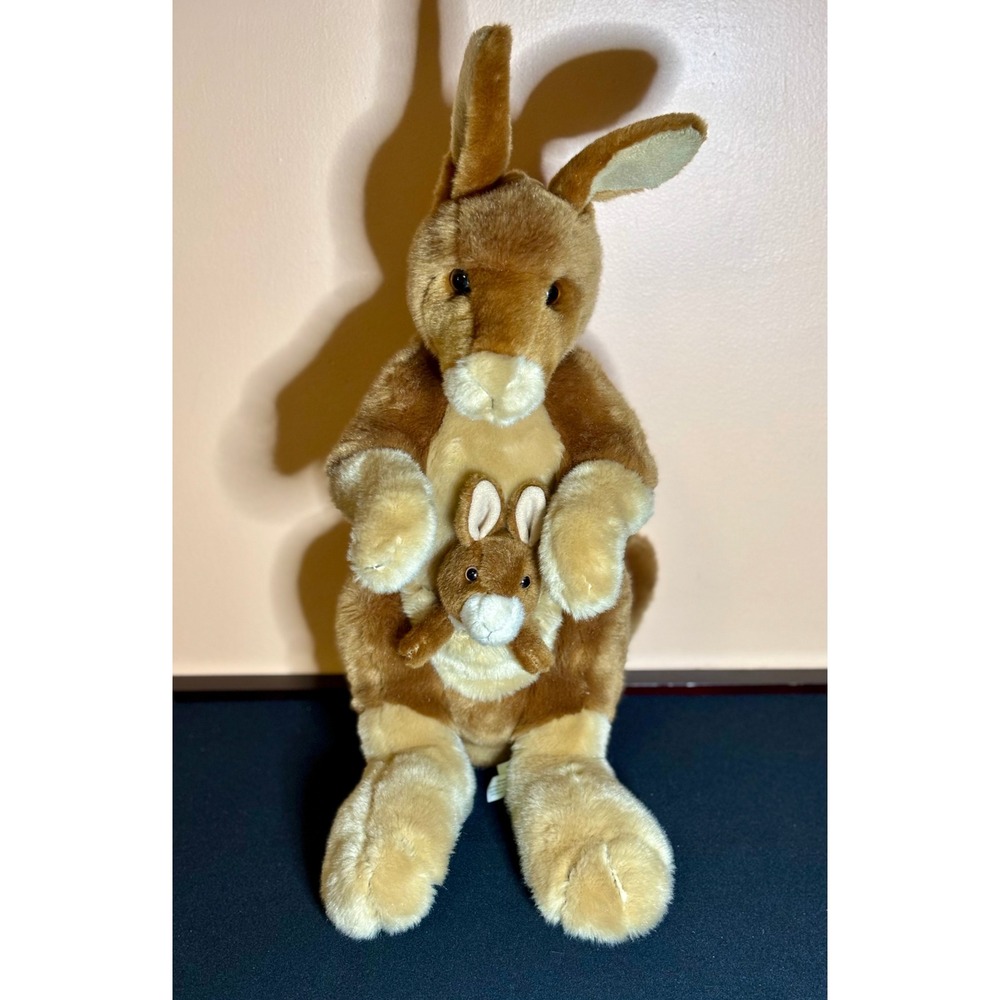 Vintage Douglas Cuddle Toys Hopster Kangaroo with Joey 16" Plush Stuffed Animal